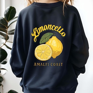 Limoncello Sweatshirt, Vintage Lemon Crewneck, Amalfi Coast Style, Unisex Sweatshirt, Citrus Inspired Apparel