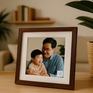 Fathers Day Photo Frame | Voice Message Photo Frame | Personalized Frame with Audio or Video | Custom QR Code Picture | SoundFrame