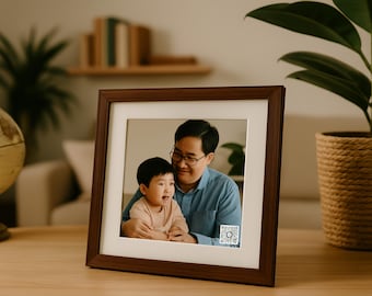 Marco de fotos para el Día del Padre / Marco de fotos con mensaje de voz / Marco personalizado con audio o video / Imagen con código QR personalizado / Marco de sonido