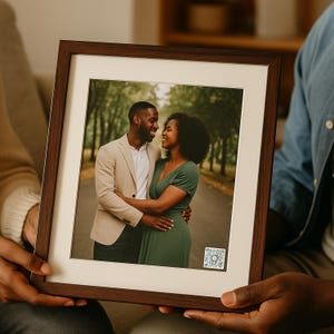 Anniversary Photo Frame | Voice Message Photo Frame | Personalized Frame with Audio or Video | Custom QR Code Picture | SoundFrame