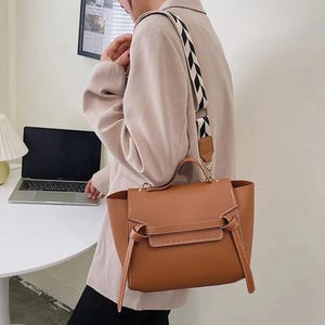 Sac à main bricolage sac fourre-tout kit de couture motif cuir PU Ensemble d'outils d'artisanat fait main cartable sac à main épaule pdf coudre propre cadeau d'anniversaire de vacances