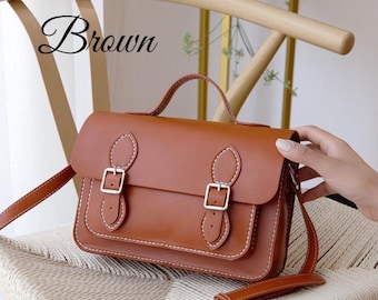 DIY Purse Bag Satchel Sewing Making Kit Pattern PU Leather Craft Tool Set Handmade Handbag Shoulder Tote pdf Sew Own Birthday Holiday Gift
