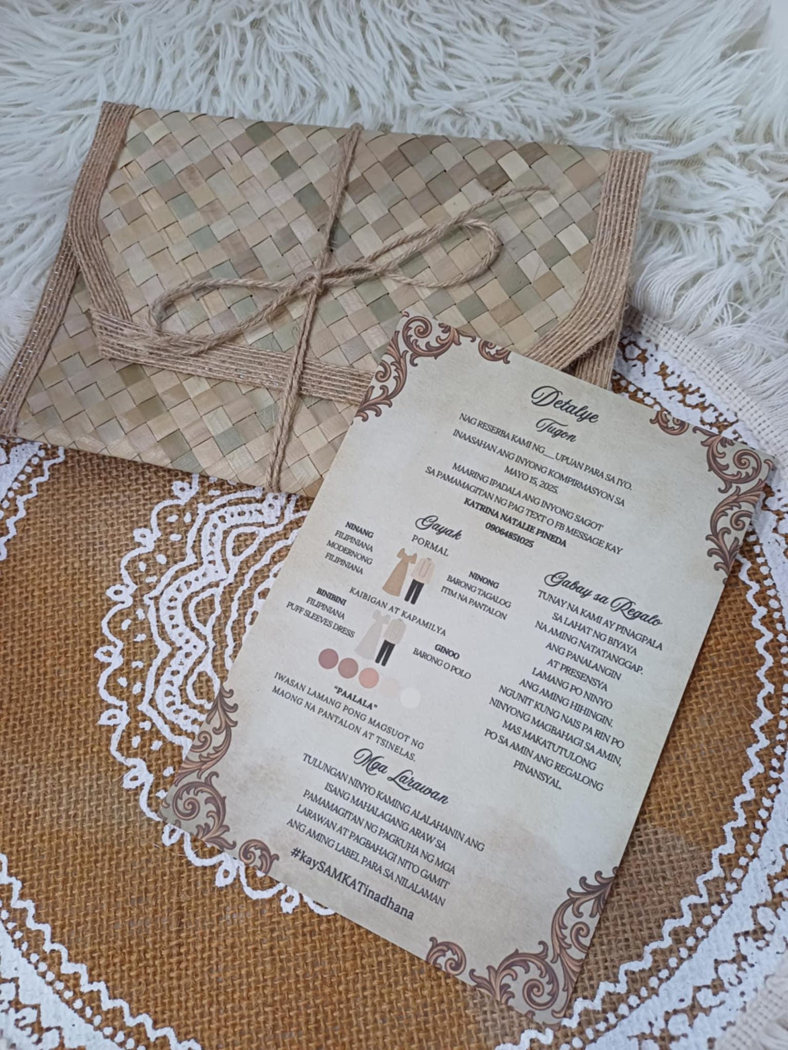 DIY Filipiniana Tagalog Wedding Invitation Template, DIY Filipino ...