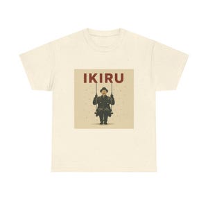Ikiru Movie Heavy Cotton Tee | Shirt for Japanese Film Lovers | Casual Wear, Gift for Movie Buffs, Soft Cotton, Japanese Movie Shirt