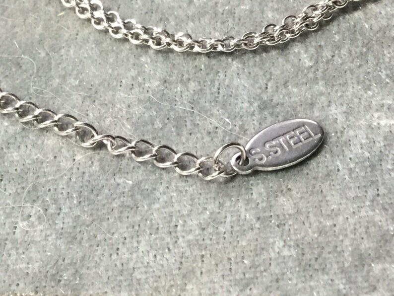 Cobalt blue crystal heart necklace 20 inch with 2 inch extension chain dark sapphire blue crystal heart stainless steel chain necklace