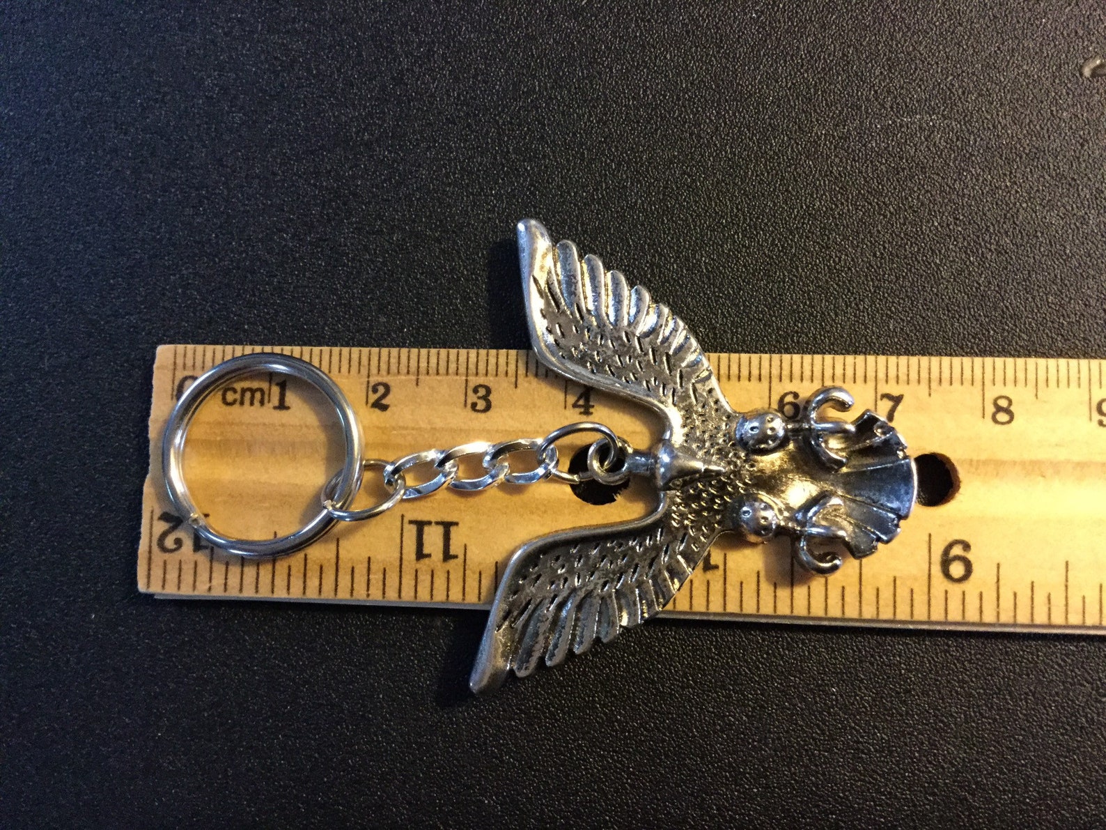Native American Keychain Eagle in Flighthawkmetal Pendant Etsy