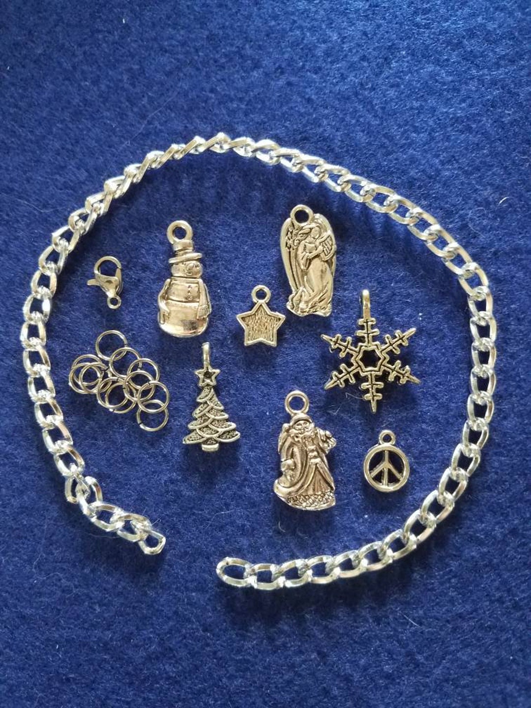 DIY Christmas Charm Bracelet Kit Christmas Bracelet Star Etsy