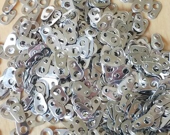 Brass Chain Tabs, silver plated, 15 gm, bulk pack, about 500 pieces, destash