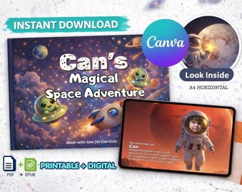 Personalized Space Adventure Storybook | Custom Kids Book (Digital Download)