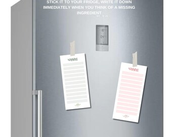 Minimalist Fridge Grocery List Printable: Kitchen Note Template (Digital Download)