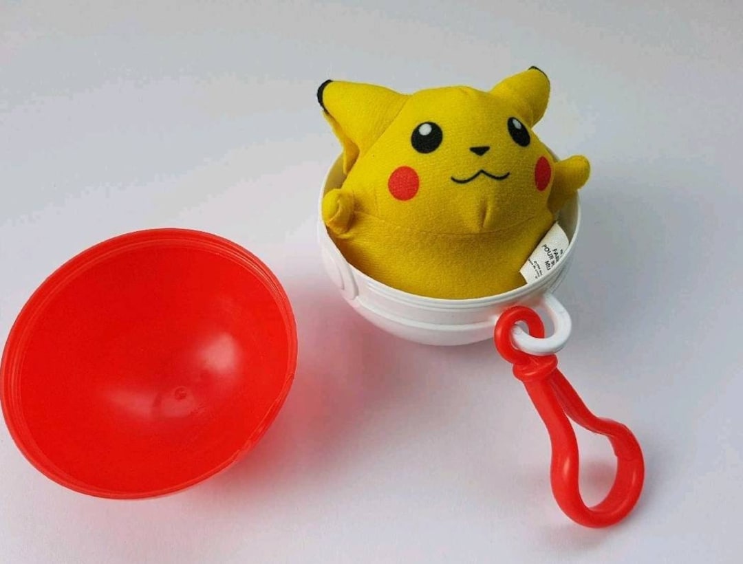 Vintage 1999 Pokemon Pikachu Burger King Plush Toy & Container Etsy