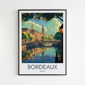 Bordeaux Poster, Travel Poster, Bordeaux Print, Bordeaux Illustration, Bordeaux City Art, Bordeaux City Print, Bordeaux Wall Art