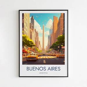 Buenos Aires Poster, Travel Poster, Buenos Aires Print, Buenos Aires Illustration, Buenos Aires City Art, Buenos Aires City Print