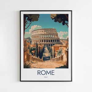 Rome Poster, Travel Poster, Rome Print, Rome Illustration, Rome City Art, Rome City Print, Rome Wall Art