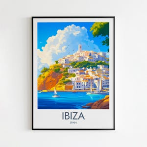 Ibiza Poster, Travel Poster, Ibiza Print, Ibiza Illustration, Ibiza City Art, Ibiza City Print, Ibiza Wall Art