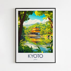 Kyoto Poster, Travel Poster, Kyoto Print, Kyoto Illustration, Kyoto City Art, Kyoto City Print, Kyoto Wall Art