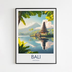 Bali Poster, Travel Poster, Bali Print, Bali Illustration, Bali City Art, Bali City Print, Bali Wall Art