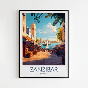 Zanzibar Poster, Travel Poster, Zanzibar Print, Zanzibar Illustration, Zanzibar City Art, Zanzibar City Print, Zanzibar Wall Art