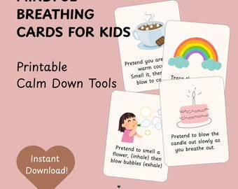 Cartes de respiration pleine conscience pour enfants : outils pour se calmer (PDF)