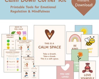 Calm Down Corner Kit zum Ausdrucken: Emotionale Regulierung für Kinder (PDF Download)