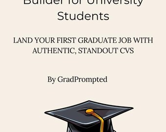 AI CV Builder for University Students | Graduate Job CV Template + ChatGPT Prompts
