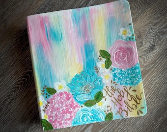Custom hand-painted Bibles