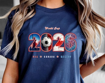 T-shirt Coupe du monde 2026 États-Unis Canada Mexique, pays hôte T-shirt graphique de football