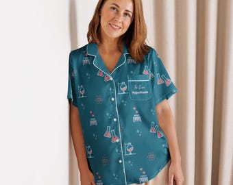 Love Hypothesis Pajama Short Sleeve Top | Love Hypothesis by Ali Hazelwood I Officially licensed