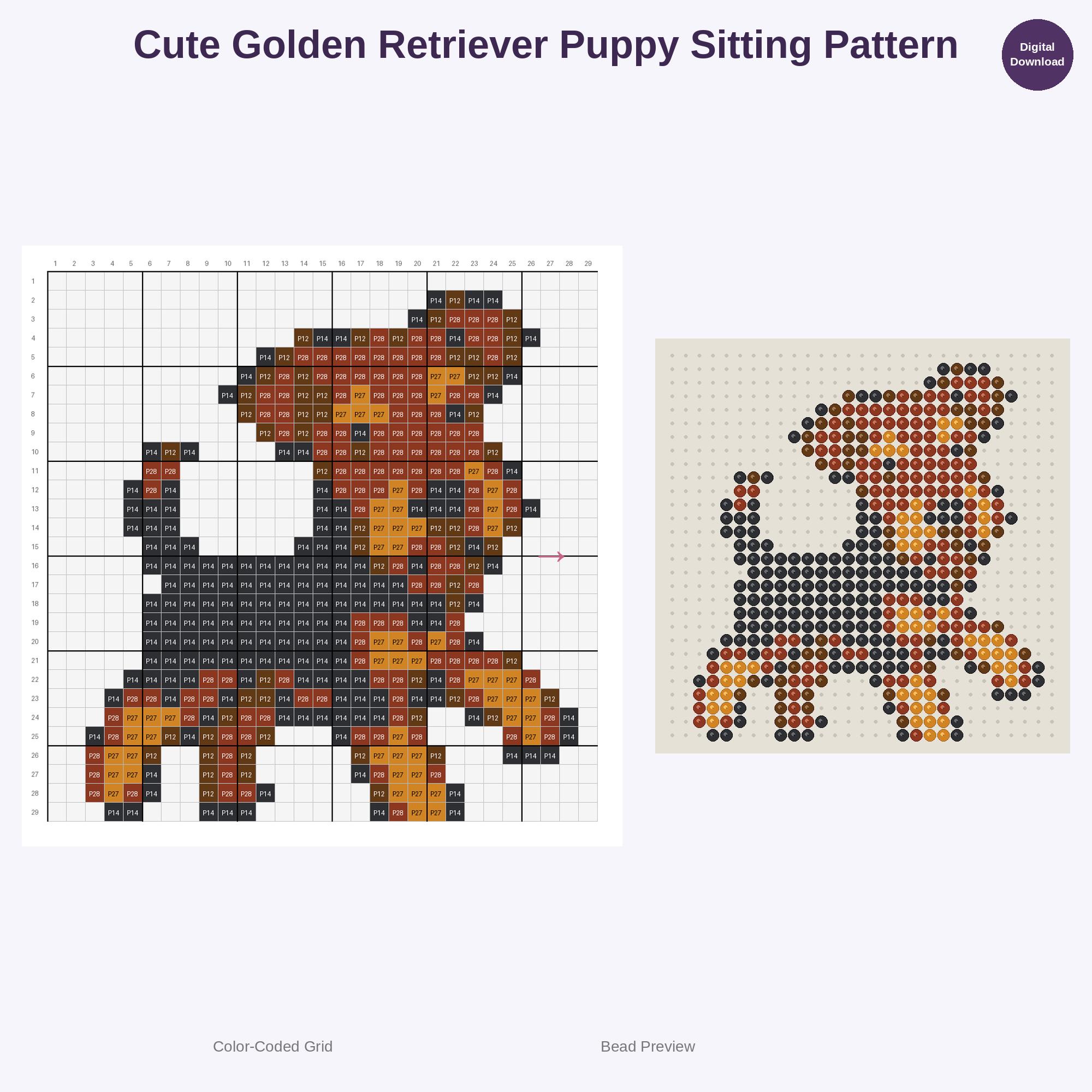 Dog Puppy Perler Bead Patterns, 48 Designs (PDF Digital Download) - Etsy
