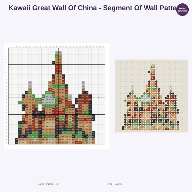 World Landmarks & Architecture Perler Bead Patterns Bundle, 48 Designs ...