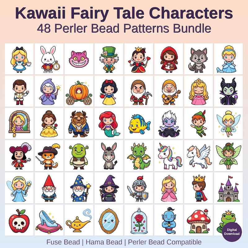 Kawaii Character Beads - Etsy