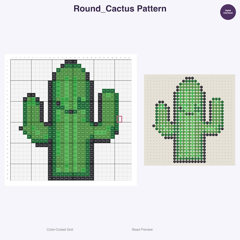 12 Succulents & Cacti Perler Bead Patterns, Cactus Succulent Aloe ...