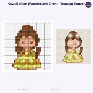Paquete de patrones de cuentas Perler de cuentos de hadas kawaii, 48 diseños (descarga digital en PDF) imagen 6