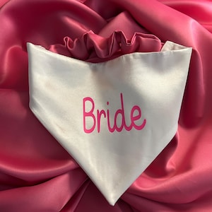 Weddings, Bride Pet Scrunchie Bandanas, Pet  accessories, special occasions ,Pet neckwear,Large.