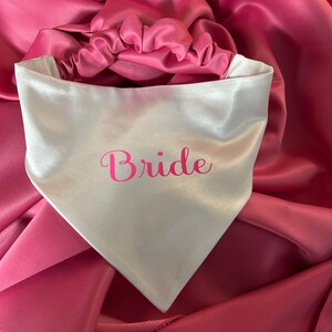 Weddings, Bride, Pet Scrunchie Bandanas, Pet  accessories, special occasions ,Pet neckwear,X-Large.