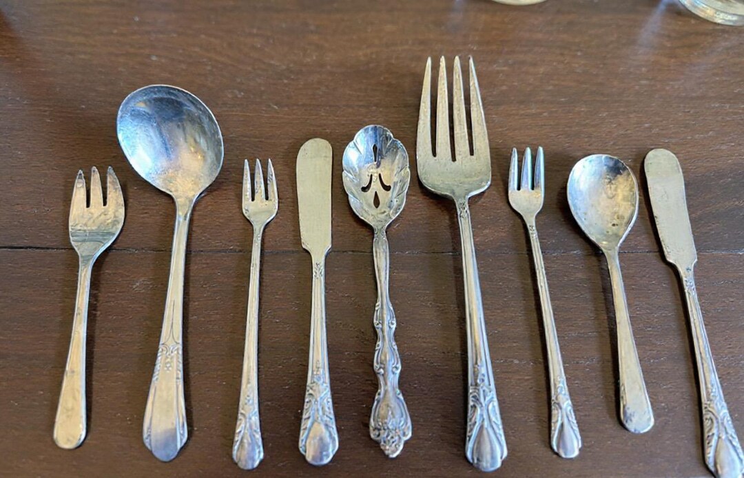 Silverware Pine Tree Pattern Vintage Silverware Mixed Pattern - Etsy
