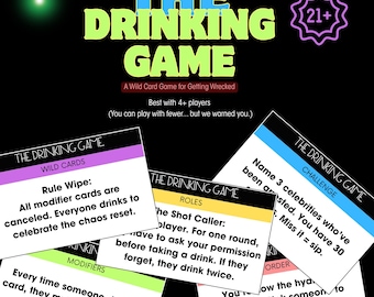 El Juego de Beber - Juego de Fiesta Imprimible para Adultos / Descarga Instantánea / Fiesta Universitaria / Fiesta de Cumpleaños / Noche de Fiesta Salvaje / Despedida de Soltera