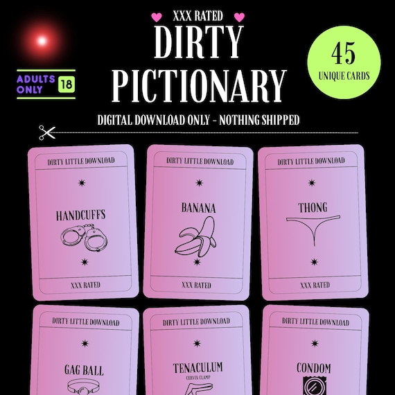 Dirty Pictionary Game – Adult Party Game | Drinking Game | Instant Download | Printable Game | Game Night | Adult Card Game | Bachelorette