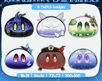 Genshin Impact Slime-märken | Kanalpoäng | Emotes | Discord-ikoner
