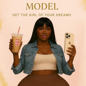 May include: A woman wearing a denim jacket, a white tank top, and brown pants is holding a cup of coffee and a gold iPhone. The text "HOW TO DATE AN INSTAGRAM MODEL GET THE GIRL OF YOUR DREAMS" is at the top of the image.