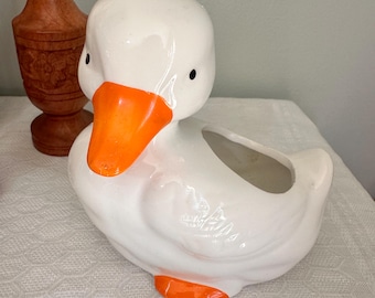 Vintage Ceramic Duck Planter
