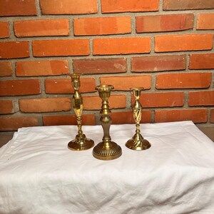Vintage Brass Candlesticks- 3