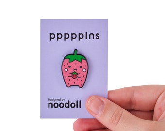 Strawberry Hard Enamel Pin, Cute Strawberry Pin