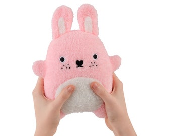 Pink Bunny Plush Toy, Cute Rabbit Plushie, Fluffy Bunny