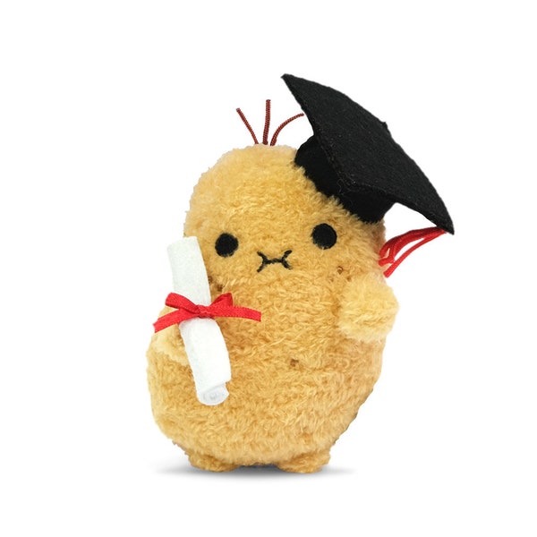 Graduation Pomme de Terre Fluffy Mini Jouet en Peluche, Mignonne Pomme de Terre en Peluche - Cadeau de Graduation, Classe de 2023, Grad Present