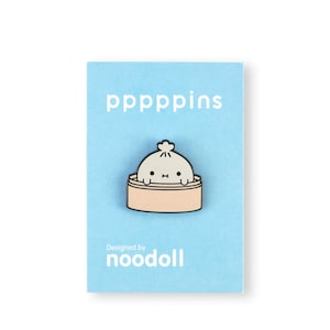 Steamed Bao Bun Hard Enamel Pin, Cute Bao Pin
