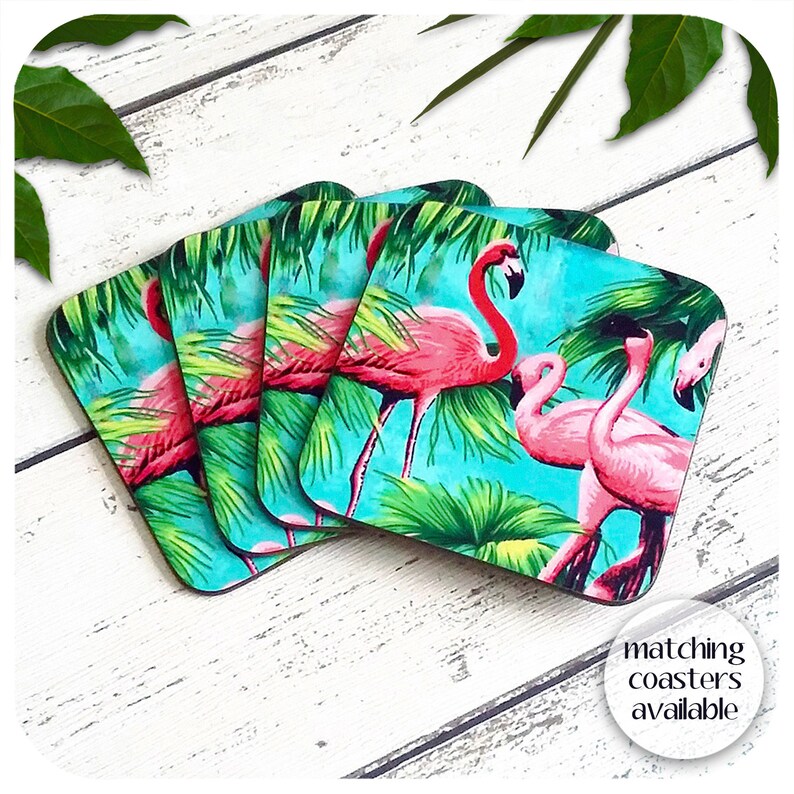 Flamingo Placemats Set of 4 Kitsch Pink Flamingo Table Place Etsy