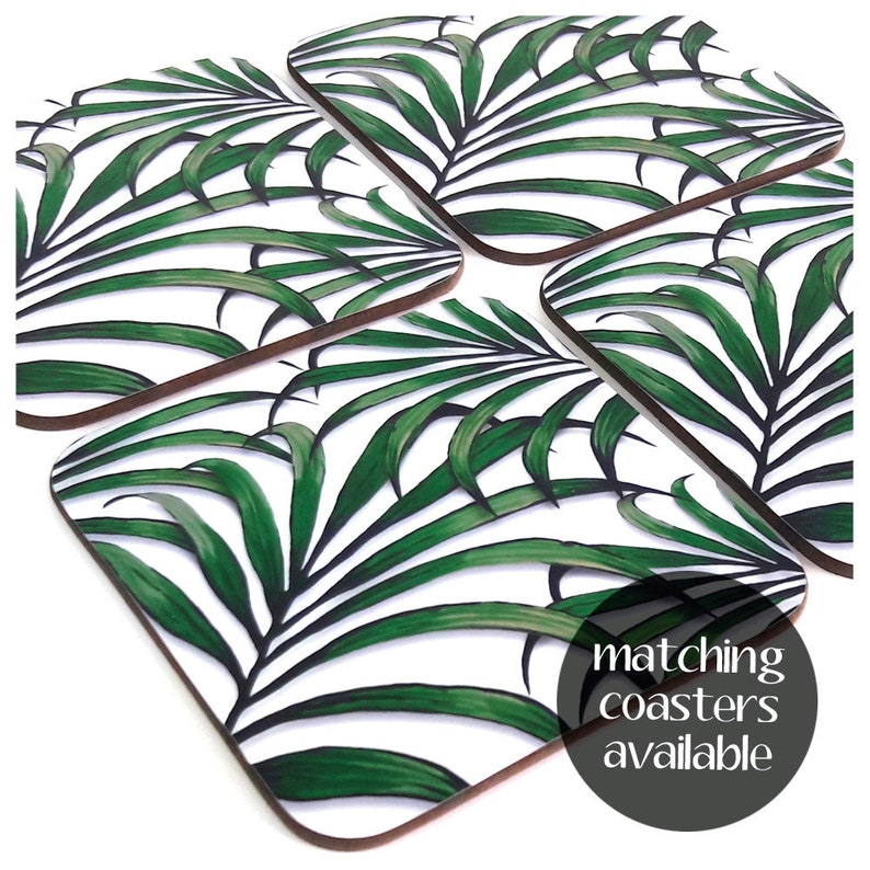 Palm Leaf Print Placemats Set of 4 Tropical Table Mats Etsy
