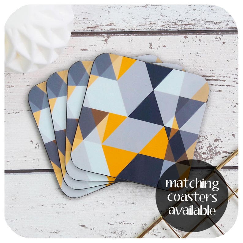 Scandinavian Modern Placemats Set of 6 Mustard Yellow and Etsy