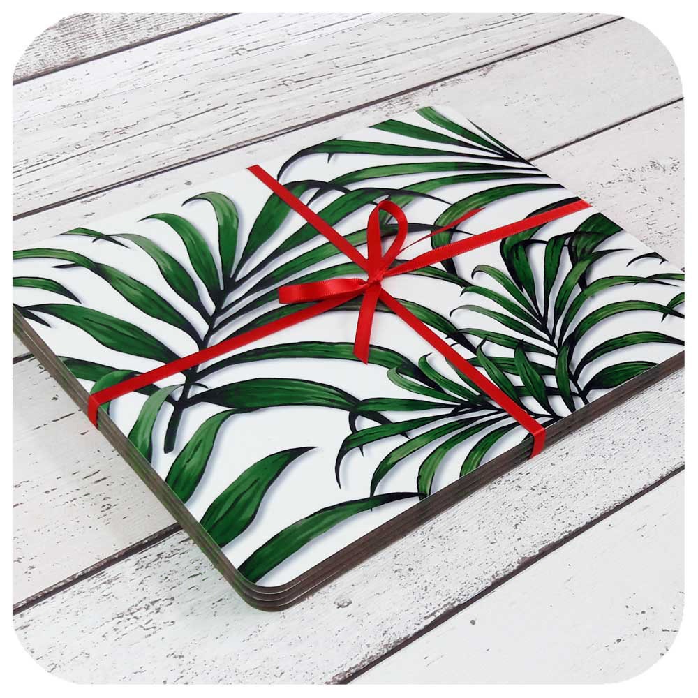 Palm Leaf Placemats set of 6 Botanical Table Mats Tropical Etsy Nederland